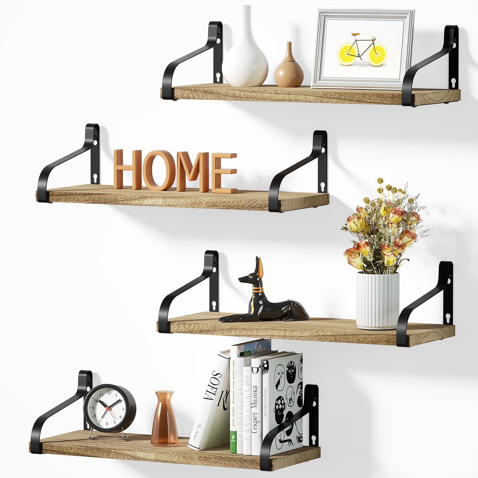 LoveKANKEI Floating Shelves for Wall Set of 4