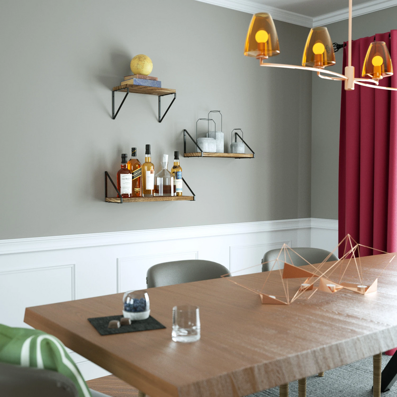 Easy Access Storage Solution: Floating Wall Shelves!