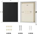Love-KANKEI 11x14 Deep Shadow Box Frame, Front-Opening Glass Door with Unique Wood Beads, Large Memory Display Case for Collections, Pictures,Keepsakes Medals Tickets, Tabletop Wall Mount- Natural