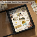 Love-KANKEI 11x14 Deep Shadow Box Frame, Front-Opening Glass Door with Unique Wood Beads, Large Memory Display Case for Collections, Pictures,Keepsakes Medals Tickets, Tabletop Wall Mount- Natural