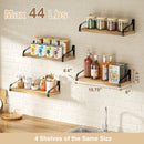 Love-KANKEI Floating Shelves for Wall Set of 4