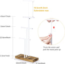 Love-KANKEI Jewelry Tree Stand White Metal and Wood Base Large Storage Jewelry Organizer for Necklaces Bracelets Earrings Holder Jewelry Display White and Carbonized Black