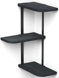 Love-KANKEI Corner Shelf Wall Mount of 3 Tier Rustic Wood Floating Shelves for Bedroom Living Room Bathroom Kitchen Office and More Carbonized Black