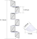 Love-KANKEI Corner Shelf Wall Mount of 5 Tier Rustic Wood Floating Shelves Wall Shelves for Bedroom Living Room Bathroom Kitchen Office and More Carbonized Black