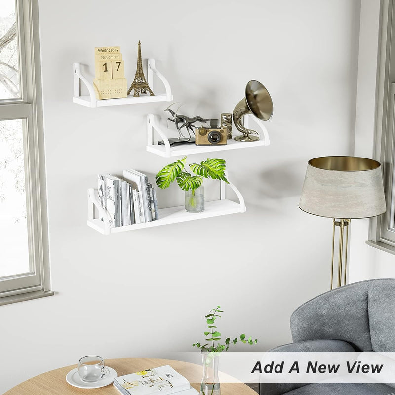 Love-KANKEI Floating Shelves Wall Mounted Set of 3