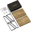 Love-KANKEI Floating Shelves Wall Mount Rustic Wood Wall Shelves with Large Storage L16.5 x W12 inch for Kitchen Living Room Bathroom Bedroom Set of 2 Carbonized Black