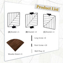 Love-KANKEI Corner Shelf Wall Mount of 5 Tier Rustic Wood Floating Shelves Wall Shelves for Bedroom Living Room Bathroom Kitchen Office and More Carbonized Black