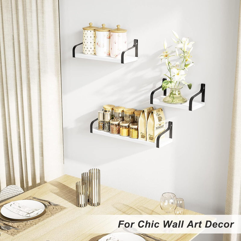 Love-KANKEI Floating Shelves Wall Mounted Set of 3