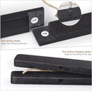 Love-KANKEI Wood Picture Photo Frame for Wall Decor 26×29 inch with 30 Clips and Adjustable Twines Collage Artworks Prints Multi Pictures Organizer and Hanging Display Frames Carbonized Black