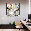 Love-KANKEI Wood Picture Photo Frame for Wall Decor 26×29 inch with 30 Clips and Adjustable Twines Collage Artworks Prints Multi Pictures Organizer and Hanging Display Frames Carbonized Black