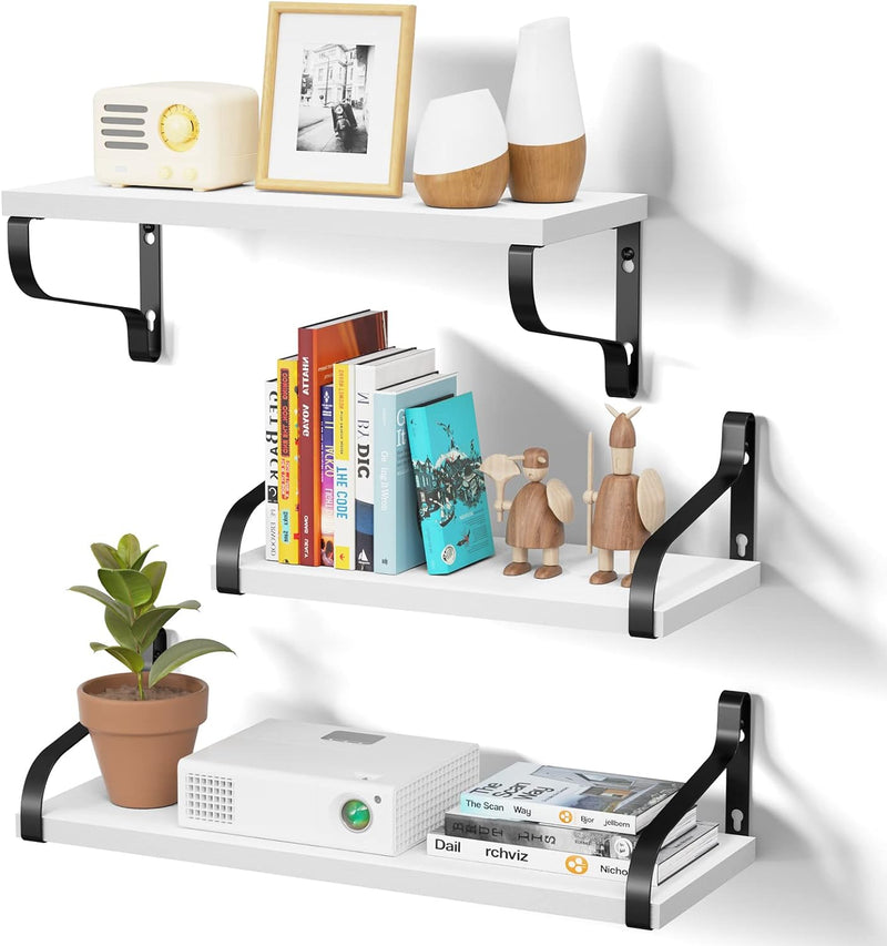 Love-KANKEI Floating Shelves Wall Mounted Set of 3