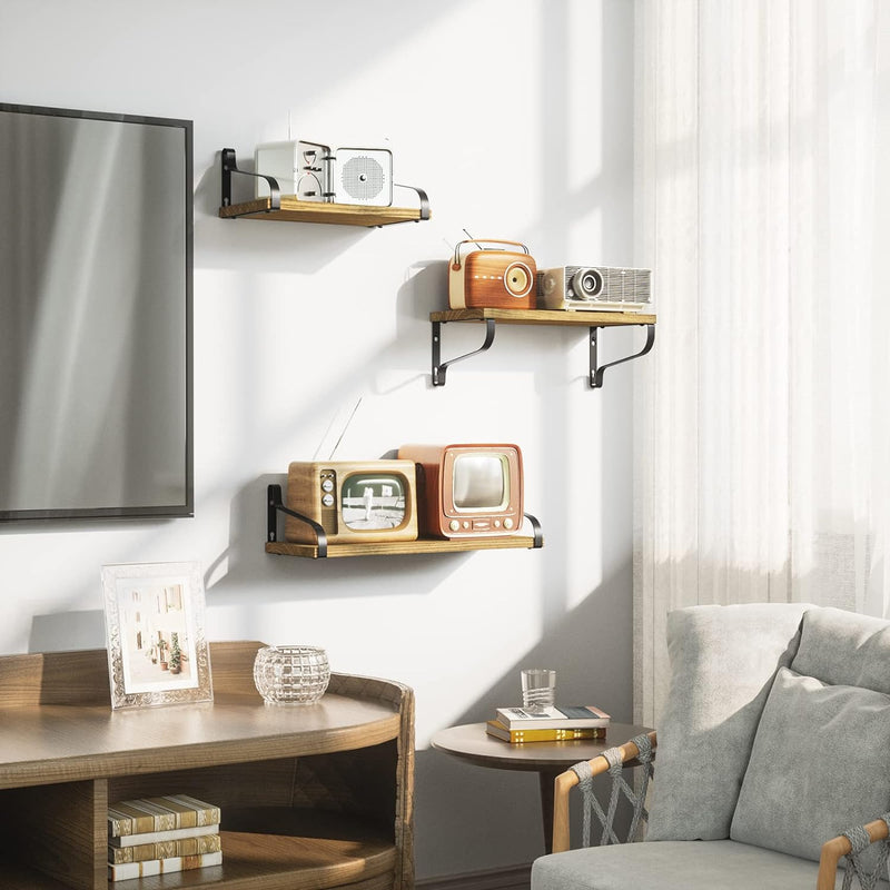 Love-KANKEI Floating Shelves Wall Mounted Set of 3