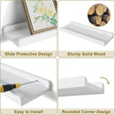 Love-KANKEI White Long Floating Shelves for Wall 24 Inch Set of 4, Rustic Wall Shelves with Lip,Wood Hanging Shelves for Bedroom Bathroom Living Room Kitchen Nursery Display