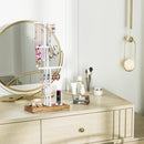 Love-KANKEI Jewelry Tree Stand White Metal and Wood Base Large Storage Jewelry Organizer for Necklaces Bracelets Earrings Holder Jewelry Display White and Carbonized Black