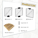 Love-KANKEI Corner Shelf Wall Mount of 5 Tier Rustic Wood Floating Shelves Wall Shelves for Bedroom Living Room Bathroom Kitchen Office and More Carbonized Black