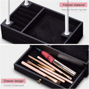 Love-KANKEI Necklace Holder Jewelry Tree Stand Adjustable Height with Large Storage for Necklaces Bracelets Earring Rings Drawer Jewelry Organizer Jewelry Display White and White