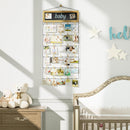 Love-KANKEI Picture Frames Collage Wall Decor 15×32 inch with Picture Board and 30 Clips,Wood and Metal Photo Frame,Gallery Artworks Display for Living Room,Bedroom Carbonized Black