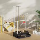 Love-KANKEI Necklace Holder Jewelry Tree Stand Adjustable Height with Large Storage for Necklaces Bracelets Earring Rings Drawer Jewelry Organizer Jewelry Display White and White