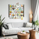 Love-KANKEI Wood Picture Photo Frame for Wall Decor 26×29 inch with 30 Clips and Adjustable Twines Collage Artworks Prints Multi Pictures Organizer and Hanging Display Frames Carbonized Black