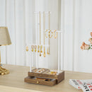 Love-KANKEI Necklace Holder Jewelry Tree Stand Adjustable Height with Large Storage for Necklaces Bracelets Earring Rings Drawer Jewelry Organizer Jewelry Display White and White