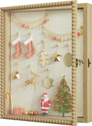 Love-KANKEI Shadow Box Frame 8x10,Wood Deep Shadow Box Display Case with Unique Beads Door and Glass Window, Memory Box for Pictures,Medals,Memorabilia,Collections Natural