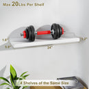 Love-KANKEI White Long Floating Shelves for Wall 24 Inch Set of 4, Rustic Wall Shelves with Lip,Wood Hanging Shelves for Bedroom Bathroom Living Room Kitchen Nursery Display