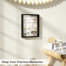 Love-KANKEI Shadow Box Frame 8x10,Wood Deep Shadow Box Display Case with Unique Beads Door and Glass Window, Memory Box for Pictures,Medals,Memorabilia,Collections Natural