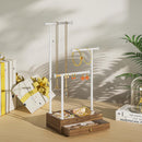 Love-KANKEI Necklace Holder Jewelry Tree Stand Adjustable Height with Large Storage for Necklaces Bracelets Earring Rings Drawer Jewelry Organizer Jewelry Display White and White