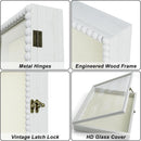 Love-KANKEI Shadow Box Frame 8x10,Wood Deep Shadow Box Display Case with Unique Beads Door and Glass Window, Memory Box for Pictures,Medals,Memorabilia,Collections Natural