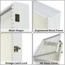 Love-KANKEI Shadow Box Frame 8x10,Wood Deep Shadow Box Display Case with Unique Beads Door and Glass Window, Memory Box for Pictures,Medals,Memorabilia,Collections Natural