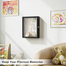 Love-KANKEI Shadow Box Frame 8x10,Wood Deep Shadow Box Display Case with Unique Beads Door and Glass Window, Memory Box for Pictures,Medals,Memorabilia,Collections Natural